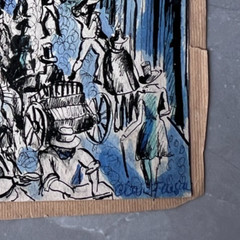 Claire Lise MONNIER (1894-1978) People, City – Drawing Original signed