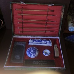 beautiful vintage oriental painting kit