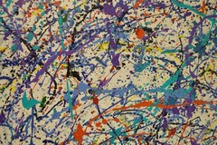 Jackson Pollock Style Giant Canvas Painting 84”X62” (7 Foot) Abstract Modern XL