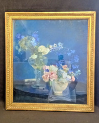 Laura Coombs Hills Original Pastel Painting Flower Vases Heavy Gilded Frame