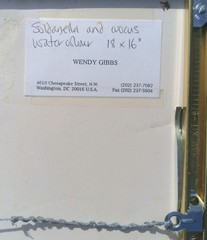WENDY GIBBS original watercolor signed titled carded and framed 18×16″ OOAK