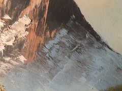 Vintage LOMAN Signed Oil Painting Mountain Landscape Lake Autumn Trees Framed