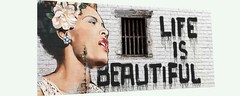LIFE IS BEAUTIFUL HUGE QUALITY CANVAS PRINT WALL STREET ART