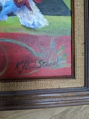 Shi Tzu Dog Art Original Oil Canvas Painting By Karen Paul Stanol