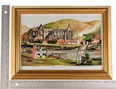 Original Watercolor Signed Jim? Evans Tintern Abbey Wye Valley UK 2003 8x11in