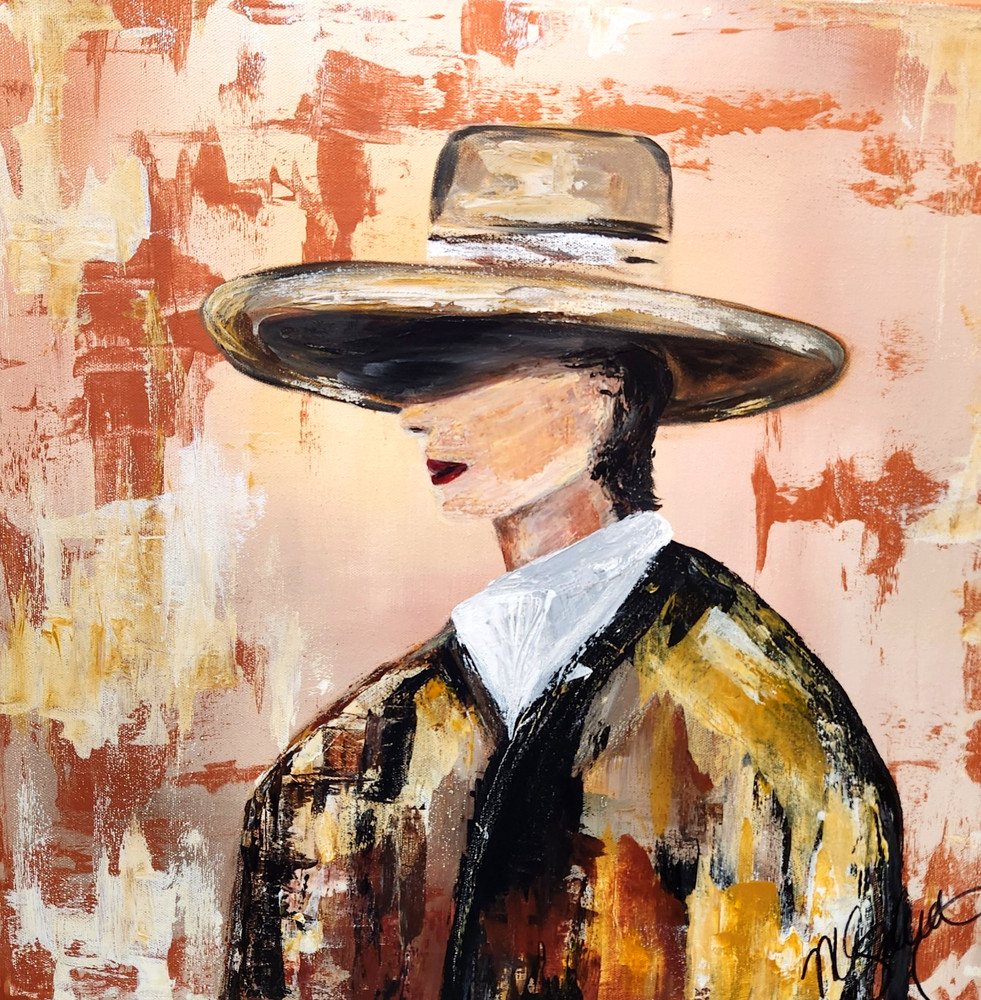 Desert Muse Painting 20×20 Original Southwest Figure Wall Art M Isaksen