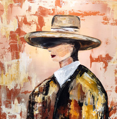Desert Muse Painting 20×20 Original Southwest Figure Wall Art M Isaksen