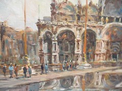 Original Signed MARCELLO VIANELLO OIL PAINTING St. Mark’s Basilica Venice Italy