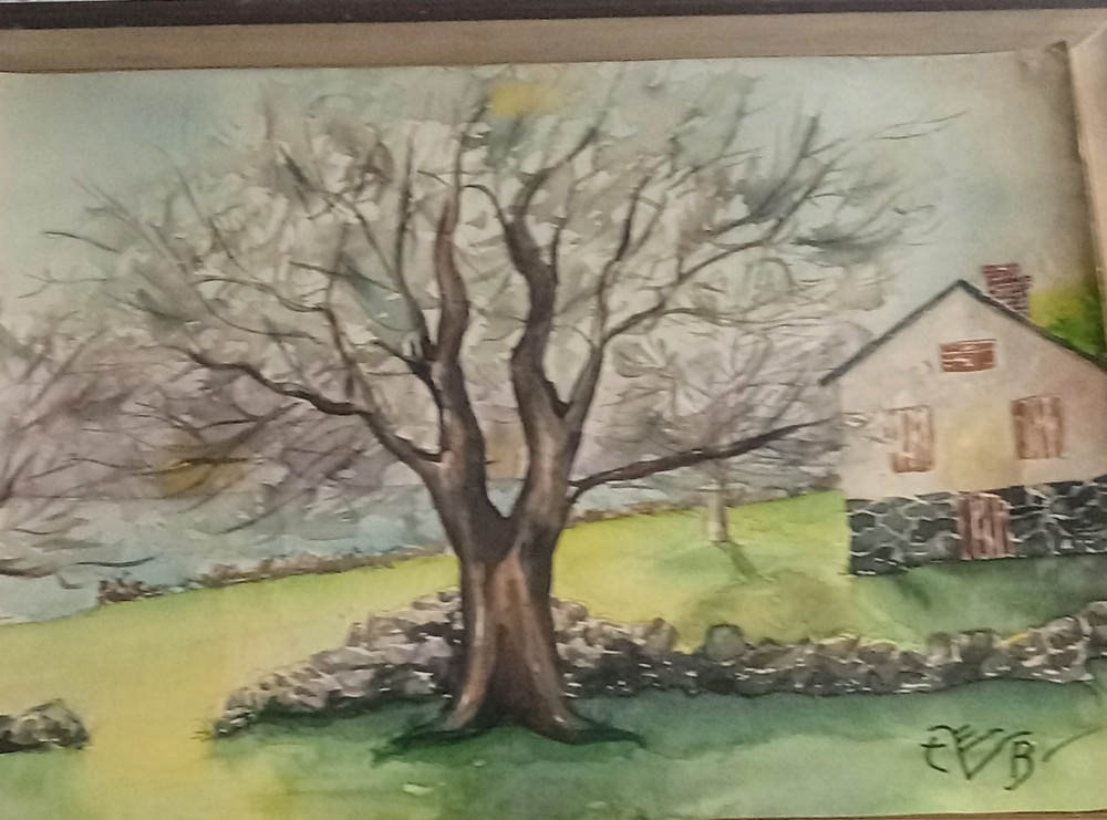 Charles Burchfield Original Colorful Watercolor American Modernist Landscape