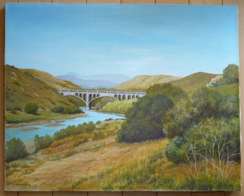 HARRINGTON, CALIFORNIA CA SCHOOL BONSALL BRIDGE San Diego County LANDSCAPE OIL