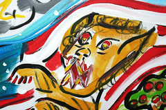 PATRIOT WEREWOLF FULL MOON Jr CHARLIE FAST OUTSIDER POLITICAL FOLK POP ART USA