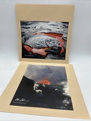 Pair Kalapana Volcano Lava Photographs Extreme Exposure 2008 Hawaii 1 Signed