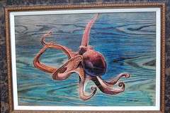 Sarah Wall ORIGINAL oil painting on wood The Deep Sea 43×33 SIGNED w COA $11,300