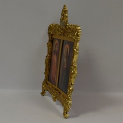 Ca.1900 R.Uhlmann, Old oil painting Jesus and Mary 20,3×20,1 in
