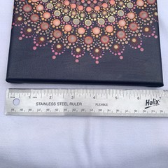 Diptych – Mandala Flower Canvas Acrylic Paintings – Original Art By E. Glenn