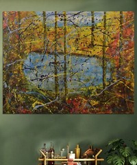 Pollock Landscape Professional Painting 81” X 62”(6ft 9in)Abstract Modern