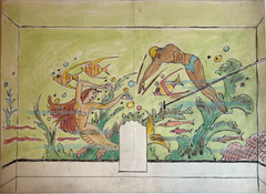 Antique Vintage Watercolor Art Painting by Hazel Frazee, Chicago, IL