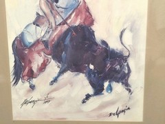 Ted DeGrazia 1977 Hand Signed Offset Lithograph „Picador“ Matador Series