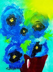 ORIGINAL Elvis Presley POP ART ACEO 2.5 x 3.5 PAINTING SWARTZMILLER DNA SIGNED
