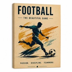 Room decor football canvas wall art soccer player poster soccer funs son gift