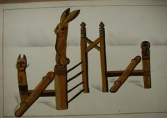 Ukrainian USSR Soviet 6 paintings sketches wooden toys for children sculpture