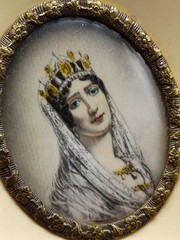 Mid-19th Century Miniature Portrait of Empress Josephine – Hand Painted Antique