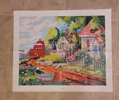 Hand Painted By Number Oil Painting on Canvas Completed 16 x 20