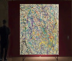 Jackson Pollock Style Giant Canvas Painting 84”X62” (7 Foot) Abstract Modern XL