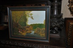 Vintage Landscape with Figures oil Painting