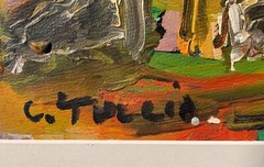 Charles Tullio (American, Mid 20th Century) Abstract Fauvist Acrylic  Painting