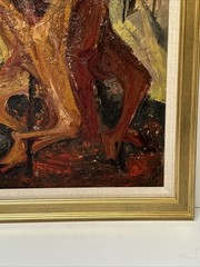 Mid Century Painting Abstract Expressionism Expressionist Cubist Still Life