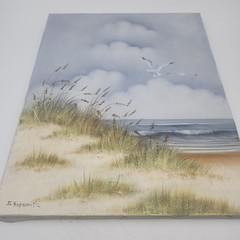 Highsmith ORIGINAL OIL CANVAS 16″ x 20″ DUNES LANDSCAPE BEACH Seagulls PAINTING