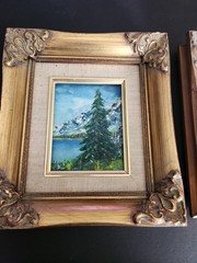 3 Vintage Landscape Minature Paintings