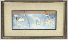 Listed Artist Howard Knotts (1922-2004) Signed Mixed Media Painting c.1986