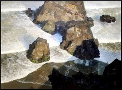 Kenneth Dale Draper Original Oil Painting on Canvas 40″ X 30″ Seascape Signed