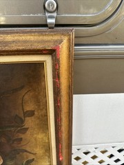 Large Framed Floral Still Life Oil Painting on Canvas W-29 L-41
