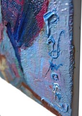 ORIGINAL OIL█PAINTING VINTAGE IMPRESSIONISM█ART REALIST SIGNED█ABSTRACT OUTSIDER