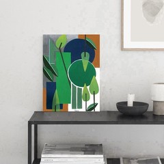 Original Art Geometric Painting Modern Abstract Wall Art Decor 12×16 Acrylic Art
