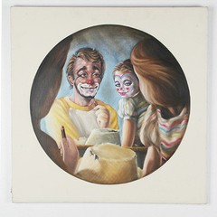 Untitled (Father & Daughter w/ Makeup) By Anthony Sidoni Oil on Canvas 24″x24″
