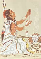 Woody Crumbo Original Silk Screen “Prayer People”