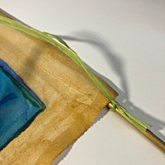 Fairy Silk Art Handpaint Signed Banner Waldorf 15×19 Flower Fantasy One of KIind