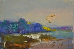 Cloud, 20×31,5 cm, Cardboard, Painting by Shandor Alexander
