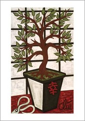 JACQUELINE DITT – Asian Bliss A4 PRINT n. Painting Bonsai