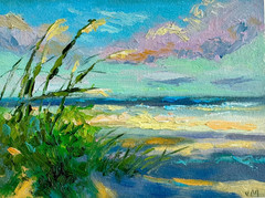 Seascape Original Oil Painting Beach Coastal Nautical Impasto Impressionist Art