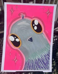 Original Art “Precious Pigeon” 6 x 8 inches