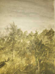 Pennsylvania Artist William J Greenwood Landscape Watercolor Painting, 1971