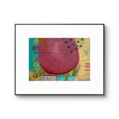 OOAK Original Cold Wax & Oil Small Painting 5×7 Paper Abstract Home Decor