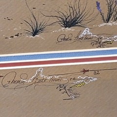 Merlin Little Thunder Southern Cheyenne Original Gouache Painting