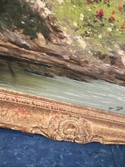 B. Brenner Signed Original Oil Painting – Framed Mid-Century Style Art