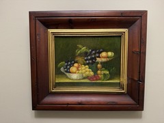 Vintage Still Life Fruits Oil Painting, Frame Size 16 1/4″ x 14 1/8″